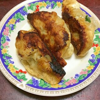 酒粕入り焼きネギ餃子。